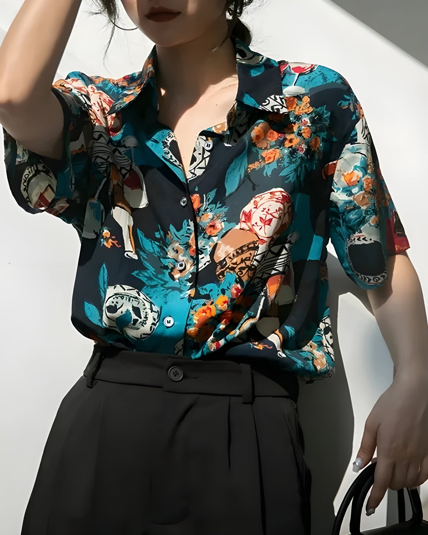 Art Deco Chiffon Blouse