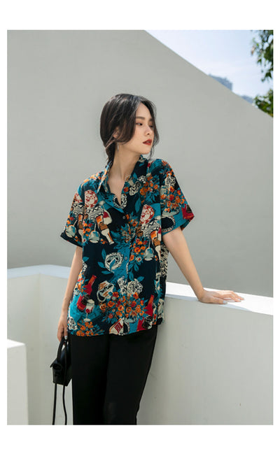 Art Deco Chiffon Blouse